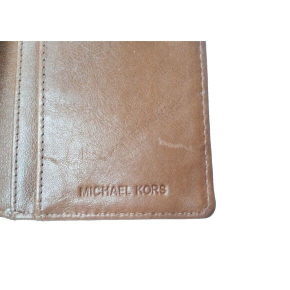 Michael Kors Astor Leather Wallet Cognac Brown Vintage - Picture 5 of 10